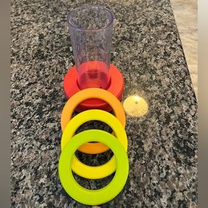 Lovevery clear tube with stacking rings from the explorer box (9-10 month)